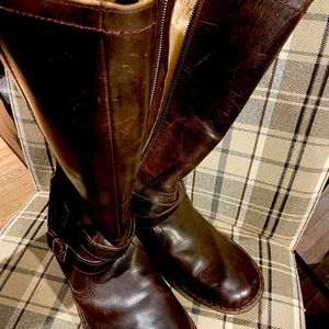 Ugg brown leather tall boots